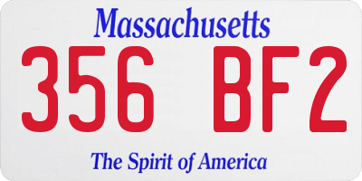 MA license plate 356BF2