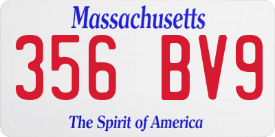 MA license plate 356BV9