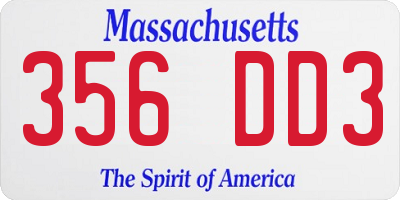 MA license plate 356DD3