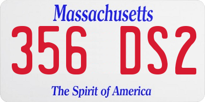 MA license plate 356DS2