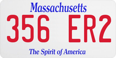 MA license plate 356ER2