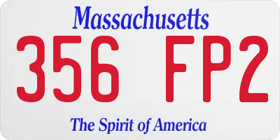 MA license plate 356FP2