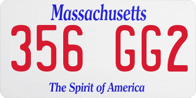 MA license plate 356GG2
