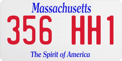 MA license plate 356HH1