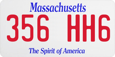 MA license plate 356HH6