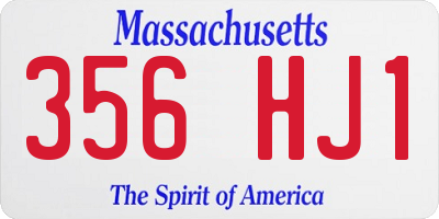 MA license plate 356HJ1