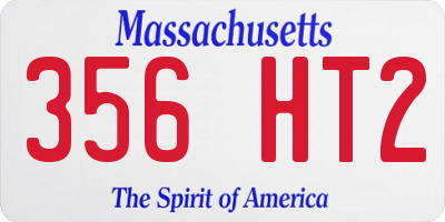 MA license plate 356HT2
