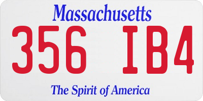MA license plate 356IB4