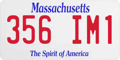 MA license plate 356IM1