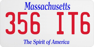 MA license plate 356IT6