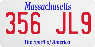 MA license plate 356JL9
