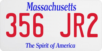 MA license plate 356JR2