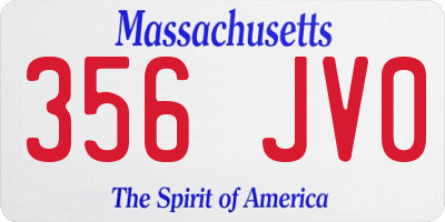 MA license plate 356JV0
