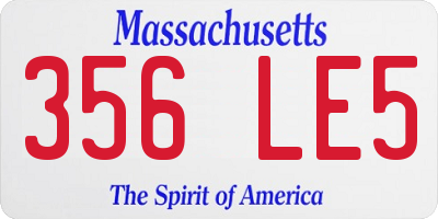 MA license plate 356LE5