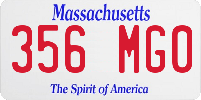 MA license plate 356MG0