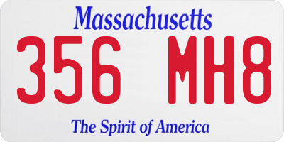 MA license plate 356MH8