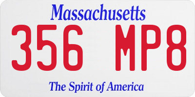 MA license plate 356MP8