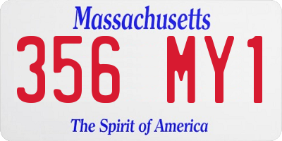 MA license plate 356MY1