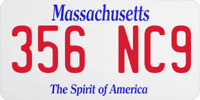 MA license plate 356NC9