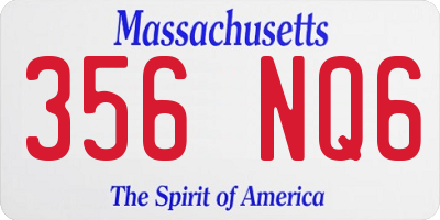 MA license plate 356NQ6
