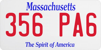 MA license plate 356PA6