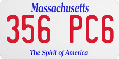 MA license plate 356PC6