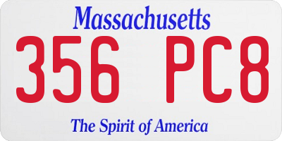 MA license plate 356PC8