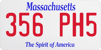 MA license plate 356PH5