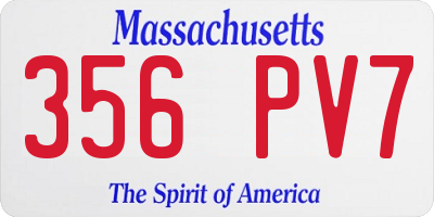 MA license plate 356PV7