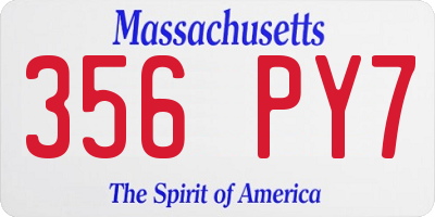 MA license plate 356PY7