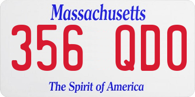 MA license plate 356QD0