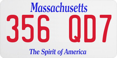 MA license plate 356QD7