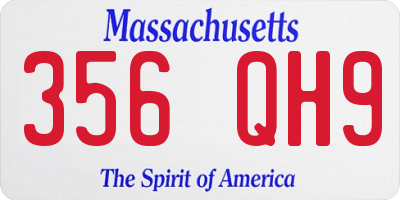 MA license plate 356QH9