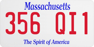 MA license plate 356QI1