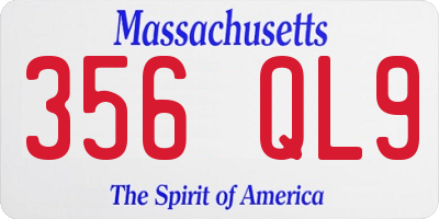 MA license plate 356QL9