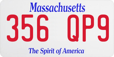 MA license plate 356QP9