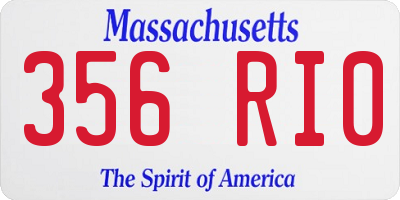 MA license plate 356RI0