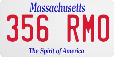 MA license plate 356RM0