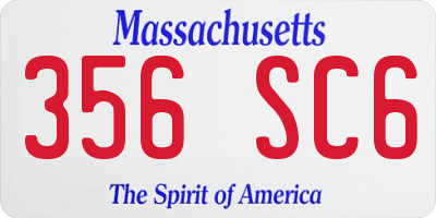 MA license plate 356SC6