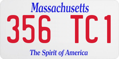 MA license plate 356TC1