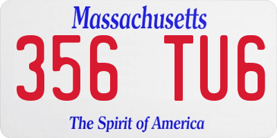 MA license plate 356TU6