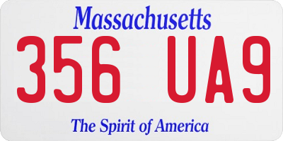 MA license plate 356UA9