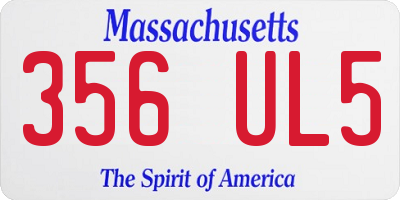 MA license plate 356UL5