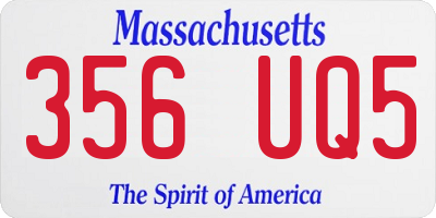 MA license plate 356UQ5