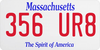 MA license plate 356UR8