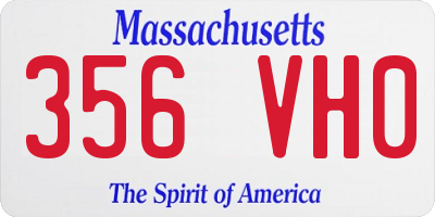 MA license plate 356VH0