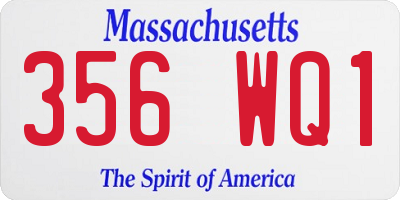 MA license plate 356WQ1