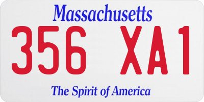 MA license plate 356XA1