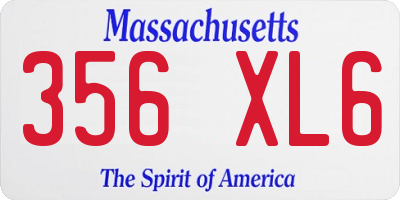 MA license plate 356XL6