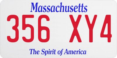 MA license plate 356XY4